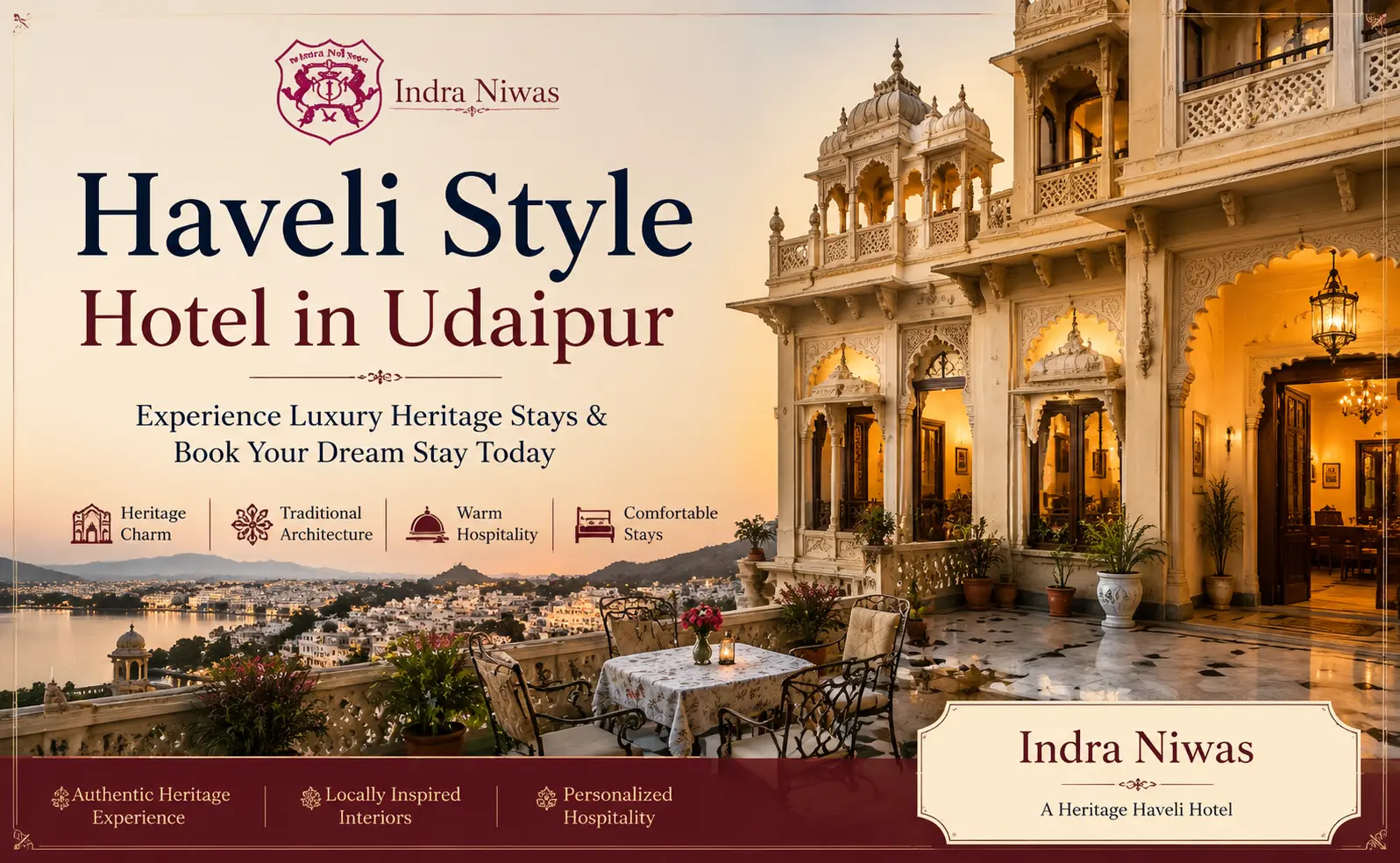 Haveli Style Hotel in Udaipur: Experience Luxury Heritage Stays & Book Your Dream Stay Today