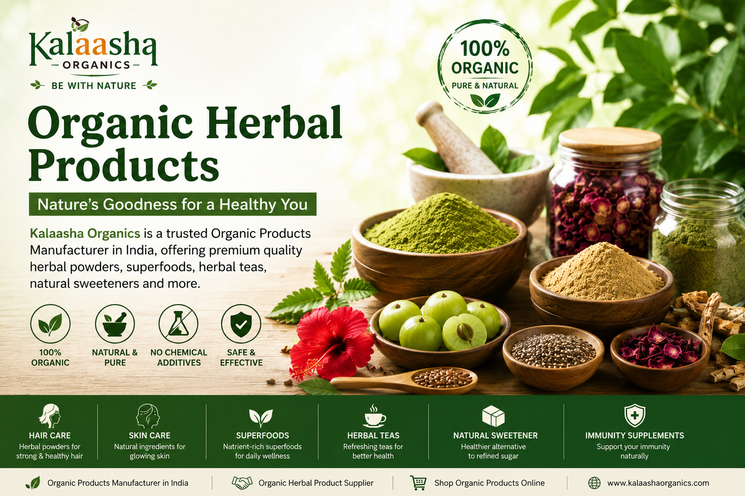 Kalaasha Organics- Trusted Organic Products Manufacturer in India
